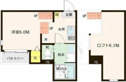VIVRE平成(1K/1階)の間取り写真