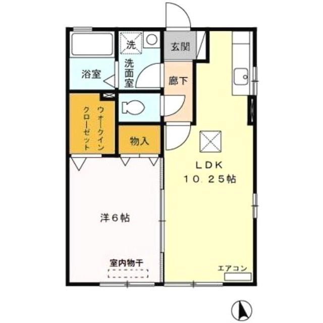 クレール(1LDK/1階)の間取り写真