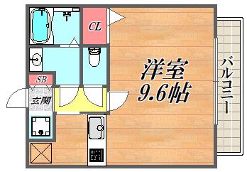 メゾン南塚口(1K/1階)の間取り写真
