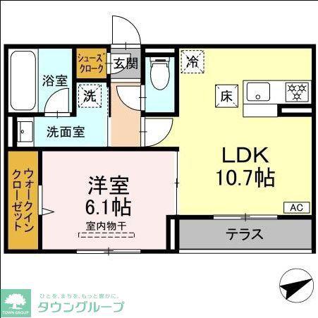 プエンテ(1LDK/1階)の間取り写真