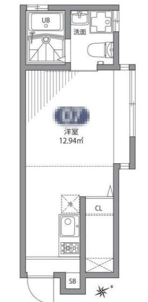 グランエッグス中野方南町(ワンルーム/2階)の間取り写真