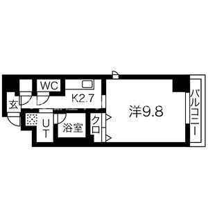 Dコート東梅田(1K/7階)の間取り写真