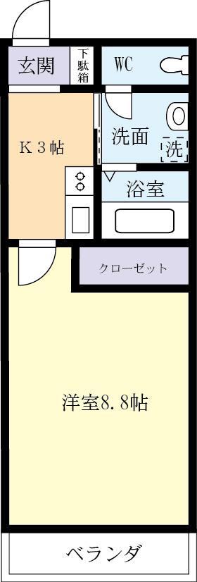 TAIRAII(1K/5階)の間取り写真