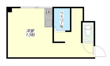 誠和ビル(ワンルーム/1階)の間取り写真