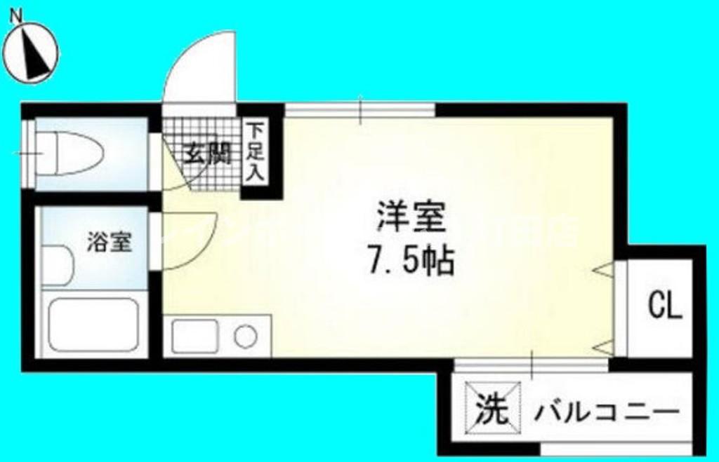 コーポ杉井(ワンルーム/2階)の間取り写真