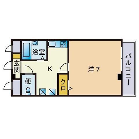 アンプルールフェールMUSEE(1K/2階)の間取り写真