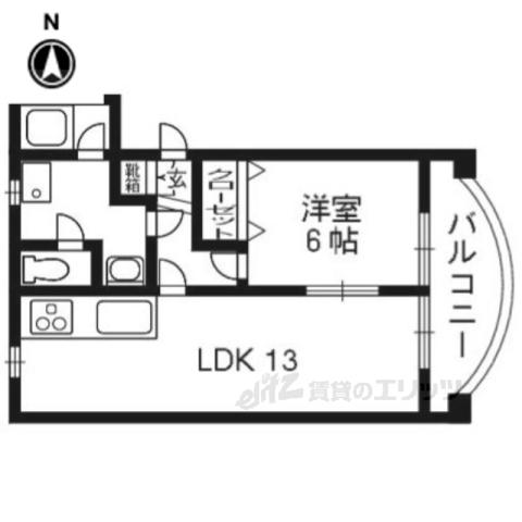メゾンN&H(1LDK/1階)の間取り写真