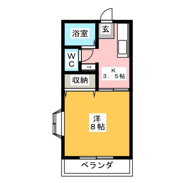 コーポビレッジ湘南(1K/1階)の間取り写真