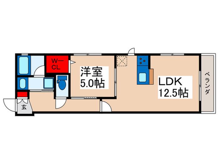 PROVENCE GARDENII(1LDK/2階)の間取り写真