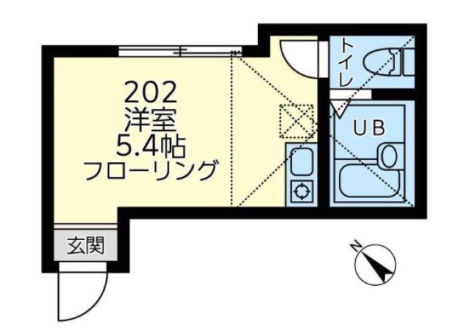 HAWK FIVE(ワンルーム/2階)の間取り写真