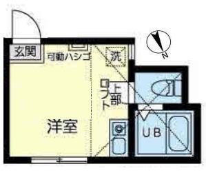 カーザ ビアンカ(ワンルーム/1階)の間取り写真