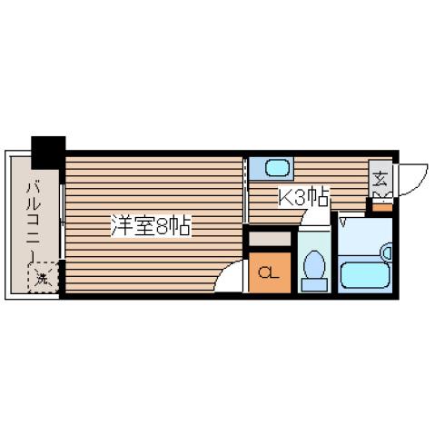 ウェルス21(1K/5階)の間取り写真