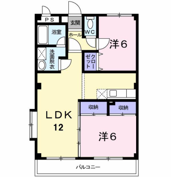 エスポア信和(2LDK/3階)の間取り写真