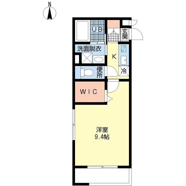 PENSEE(1K/1階)の間取り写真