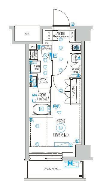 セジョリ横浜ウエストII(1K/3階)の間取り写真