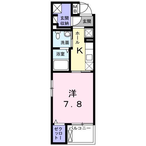 CENTRAL GRACE K(1K/5階)の間取り写真