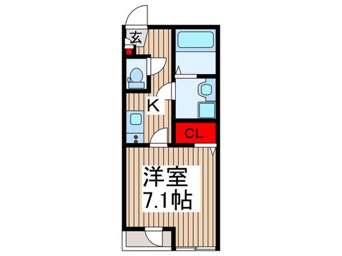 NOARK緑町(1K/2階)の間取り写真