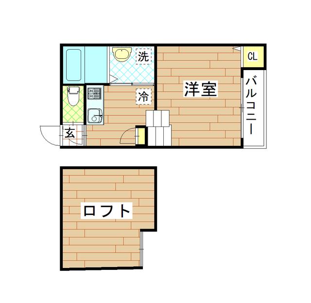 プリメイロ(1K/1階)の間取り写真
