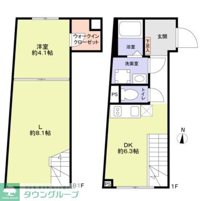 VISTA MAGOME(1LDK/B1階)の間取り写真