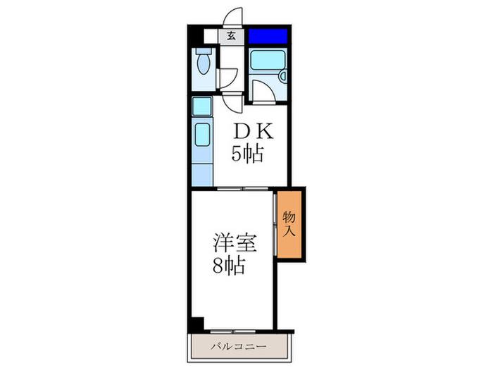 レッドモア(1DK/3階)の間取り写真