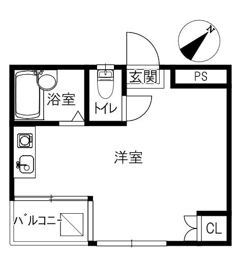 メゾンデジュネス(ワンルーム/3階)の間取り写真