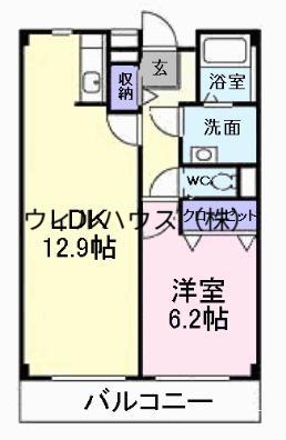 サングレイスⅠ(1LDK/1階)の間取り写真