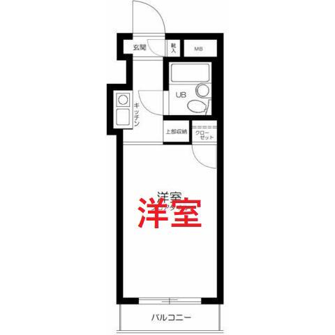 スカイコート品川第2(ワンルーム/3階)の間取り写真