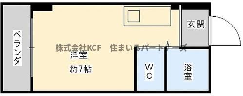 第8上野ビル(ワンルーム/5階)の間取り写真
