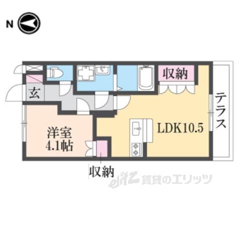 REIZVOLL VILLA(1LDK/2階)の間取り写真