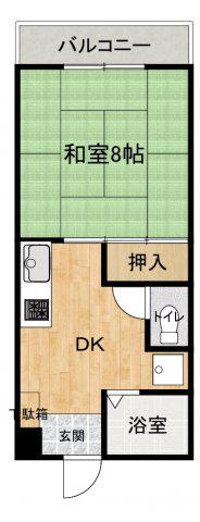 サンピア重信(1DK/3階)の間取り写真