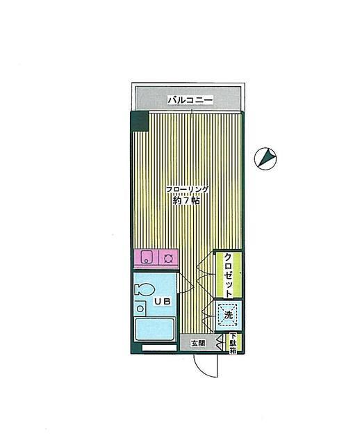 キラトンイイダ(ワンルーム/1階)の間取り写真