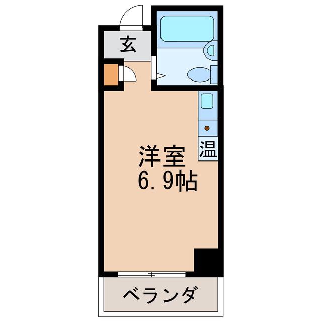 カーサ柳原(ワンルーム/3階)の間取り写真