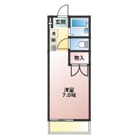 エスペランサ(1K/1階)の間取り写真