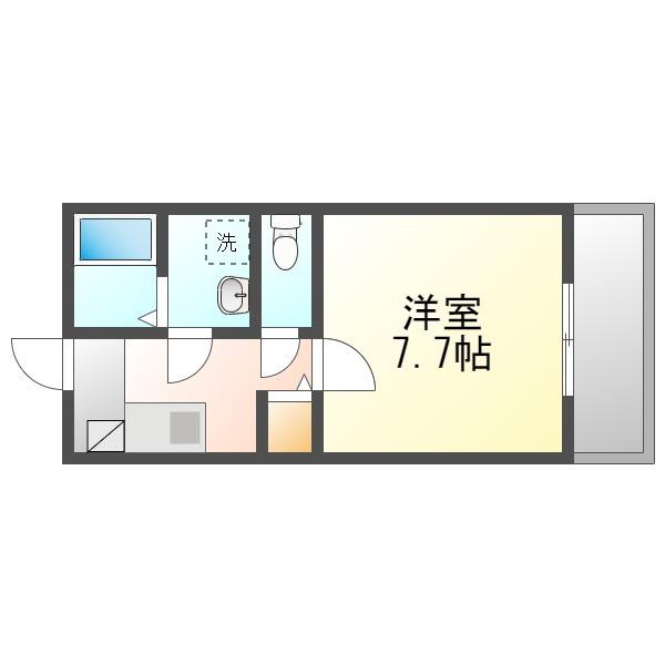 シーサイド・M(1K/5階)の間取り写真