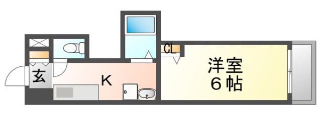 イーズ千里山(1K/5階)の間取り写真