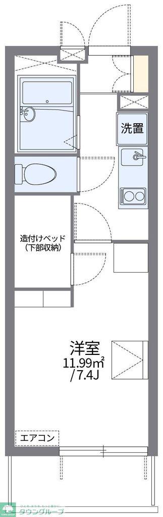 レオパレスYOSHIKO(1K/1階)の間取り写真