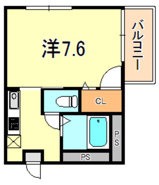 フレグランス池上(1K/1階)の間取り写真