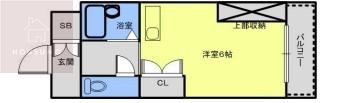 アローズパーク(ワンルーム/5階)の間取り写真