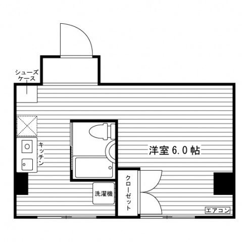 フォレスト青葉(ワンルーム/3階)の間取り写真