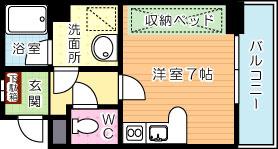 オアシス門司港II(ワンルーム/2階)の間取り写真