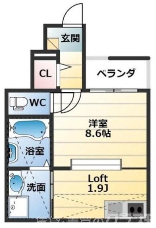 あんしん浜寺船尾町08-1011(ワンルーム/1階)の間取り写真