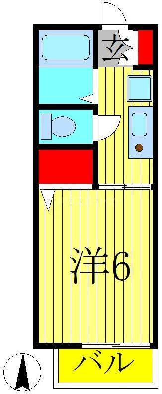VAQUERO(ワンルーム/2階)の間取り写真