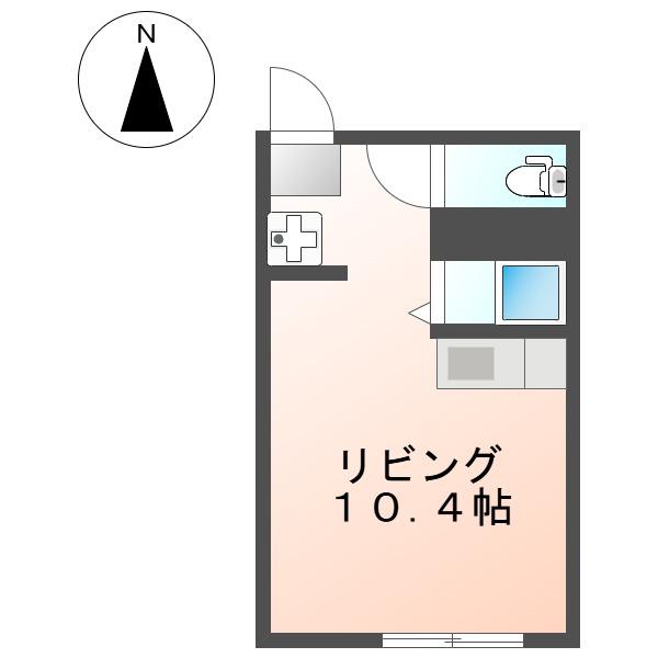 プラザワン(ワンルーム/3階)の間取り写真