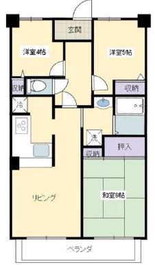 ソシエ北大阪(3LDK/9階)の間取り写真