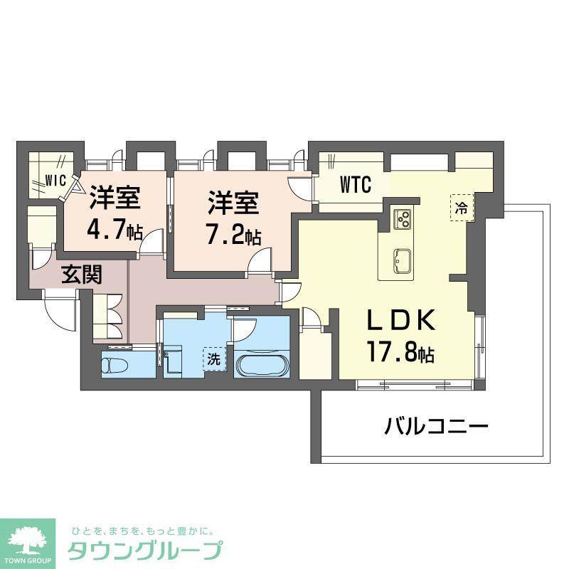 エテルノ大宮(2LDK/2階)の間取り写真