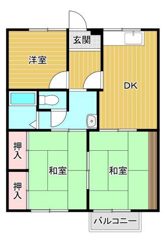 セフィラSAINOA棟(3DK/2階)の間取り写真