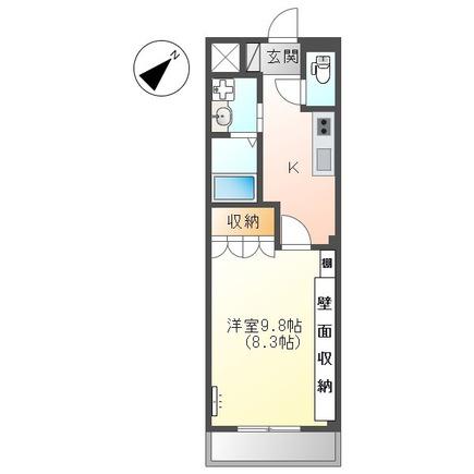 シティ・スター北佐古(1K/3階)の間取り写真