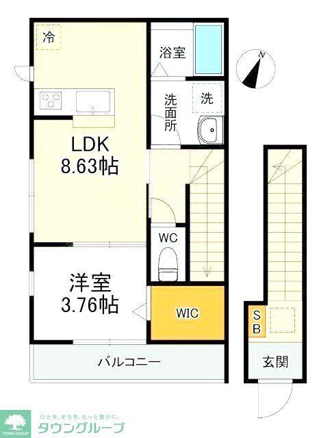 リーブルファイン戸塚東(1LDK/2階)の間取り写真