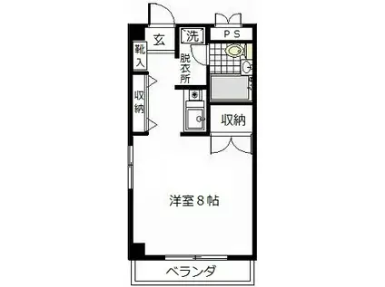 和幸ビル(ワンルーム/4階)の間取り写真