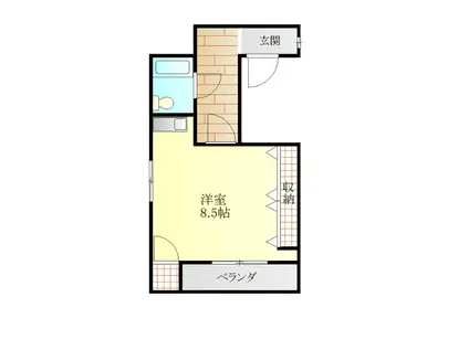 松村ビル(ワンルーム/4階)の間取り写真